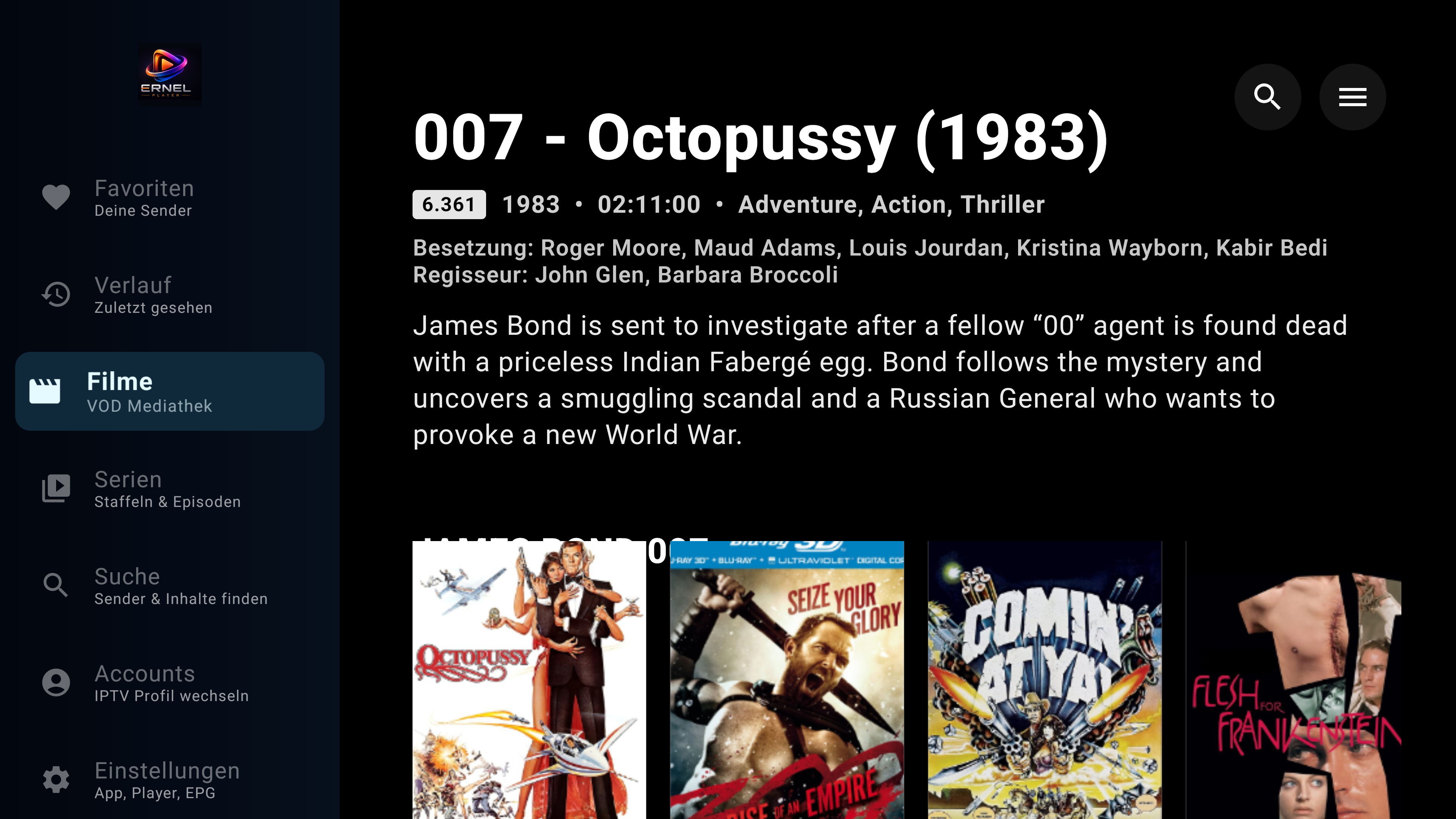 ERNEL Filme Ansicht